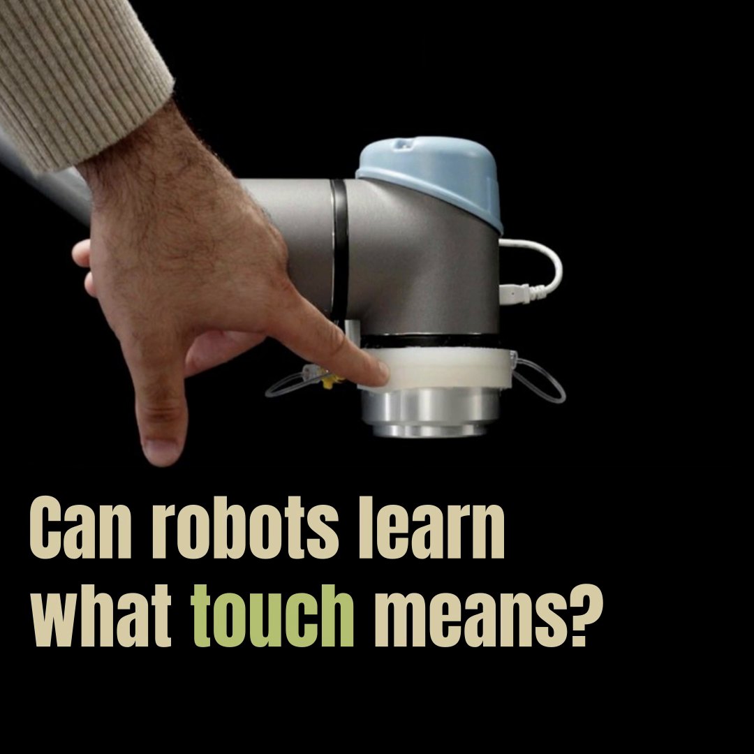 Poster frame from the STORM video, asking whether robots can learn what touch means.